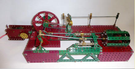 Meccano Single Horitontal Steam Engine